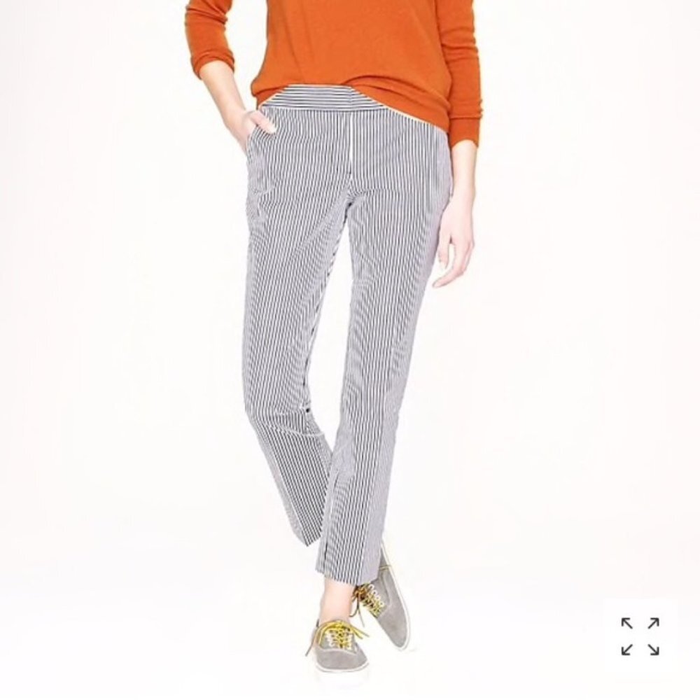 J. Crew Seersucker Campbell Capri Trouser